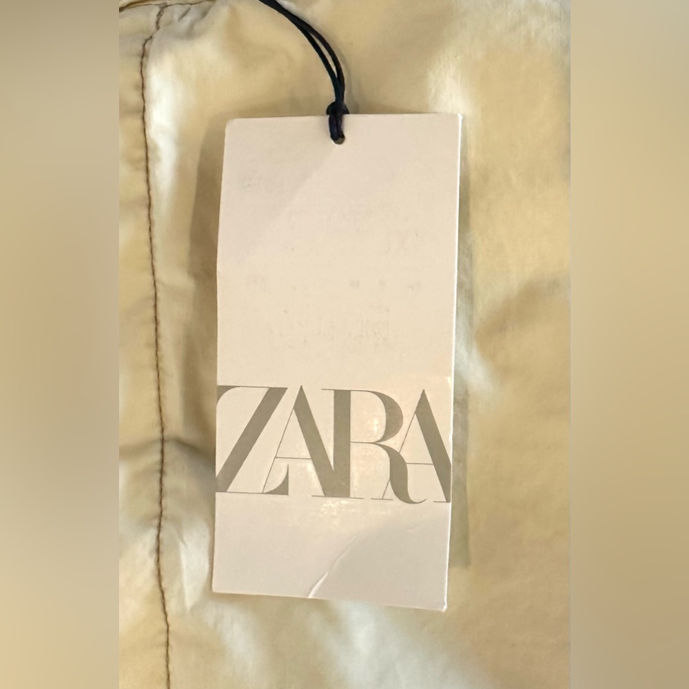 NWT Zara Soft Yellow Cream Oversized Jogger Jacket Windbreaker XXL - Picture 5 of 6